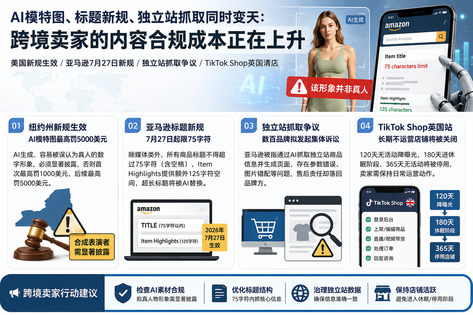 亚马逊AI模特图要小心了！美国新规最高罚5000美元