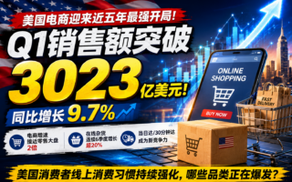 美国电商突然提速：Q1狂卖3023亿美元