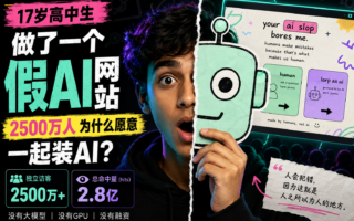 17岁少年做了个假AI网站，2500万人为什么愿意陪他演？